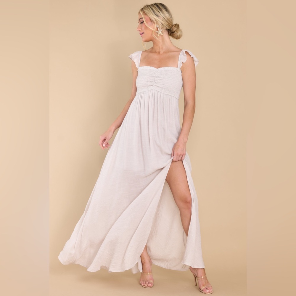 NWT Red Dress Boutique Want Me Back Sand Maxi Dress